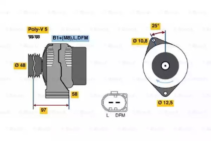 Генератор BOSCH 0 124 225 011