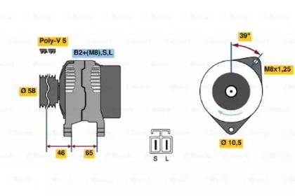 Генератор BOSCH 0 124 325 008