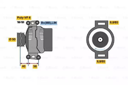 Генератор BOSCH 0 986 047 840