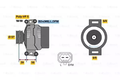 Генератор BOSCH 0 124 425 033