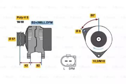 Генератор BOSCH 0 986 044 310