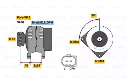 Генератор BOSCH 0 124 525 090