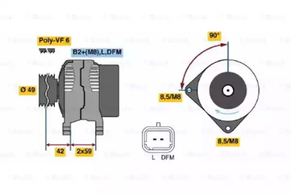 Генератор BOSCH 0 986 046 280