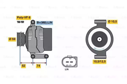 Генератор BOSCH 0 125 711 058