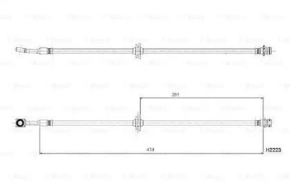 Тормозной шланг BOSCH 0 204 B08 981