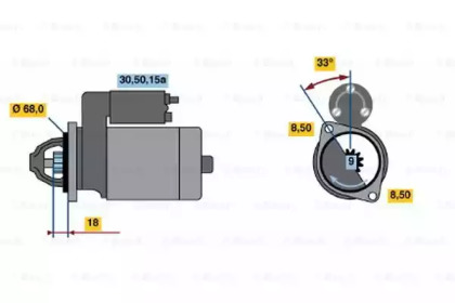 Стартер BOSCH 0 986 010 040