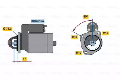 Стартер BOSCH 0 986 010 240