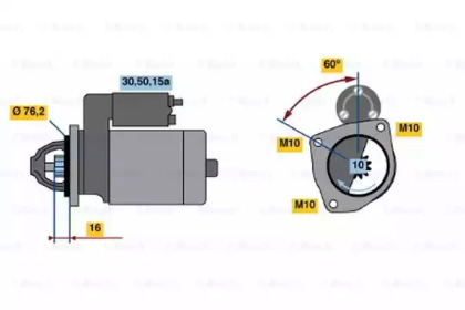 Стартер BOSCH 0 986 010 300