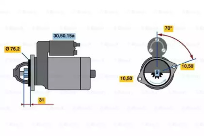 Стартер BOSCH 0 986 010 430