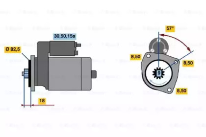 Стартер BOSCH 0 986 010 570