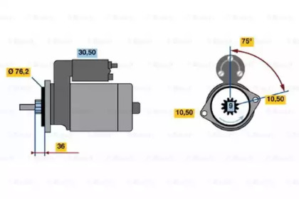 Стартер BOSCH 0 986 010 810