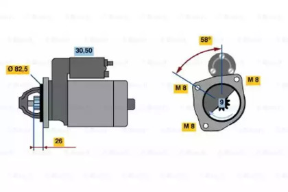 Стартер BOSCH 0 986 010 880