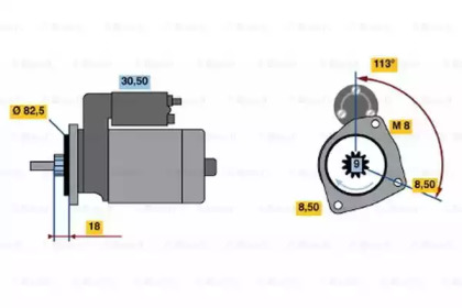 Стартер BOSCH 0 986 010 910