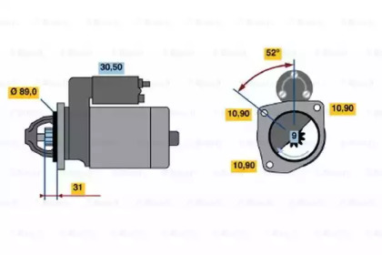 Стартер BOSCH 0 986 010 990