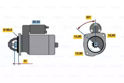 Стартер BOSCH 0 986 011 200