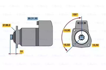 Стартер BOSCH 0 986 011 460