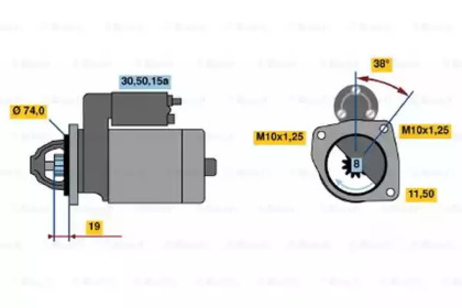 Стартер BOSCH 0 986 012 271