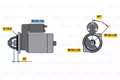 Стартер BOSCH 0 986 012 281