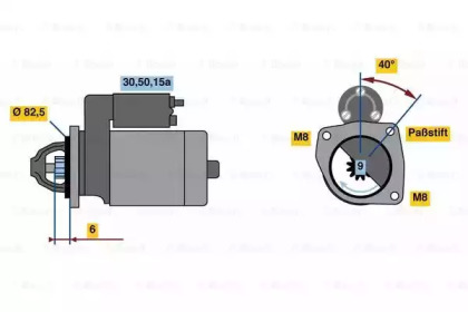 Стартер BOSCH 0 986 012 570