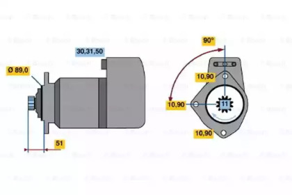 Стартер BOSCH 0 986 012 730