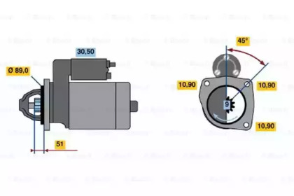 Стартер BOSCH 0 986 012 750