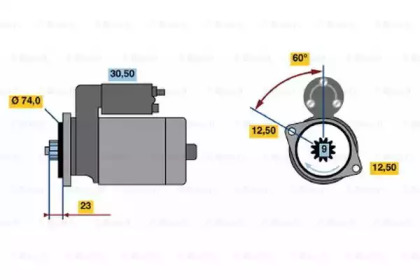 Стартер BOSCH 0 986 012 821