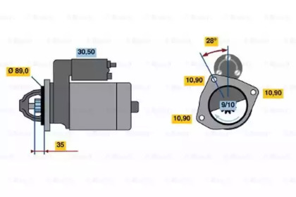 Стартер BOSCH 0 986 013 170