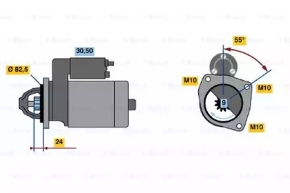 Стартер BOSCH 0 986 013 230