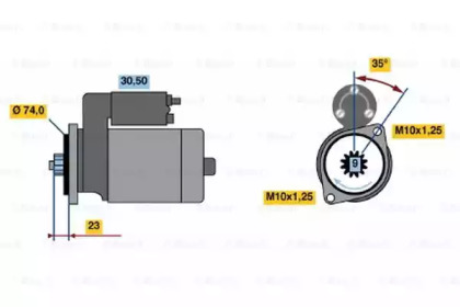 Стартер BOSCH 0 986 013 521