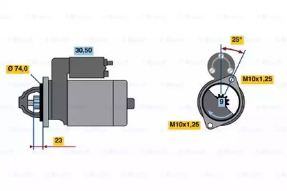 Стартер BOSCH 0 986 013 531