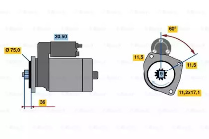 Стартер BOSCH 0 986 013 581