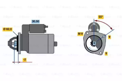 Стартер BOSCH 0 986 014 590