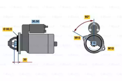 Стартер BOSCH 0 986 013 910