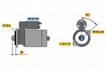 Стартер BOSCH 0 986 014 041