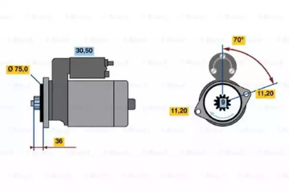 Стартер BOSCH 0 986 014 051