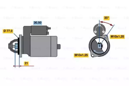 Стартер BOSCH 0 986 014 171