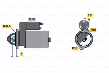 Стартер BOSCH 0 986 014 201