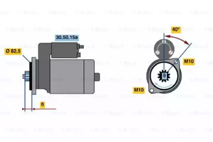 Стартер BOSCH 0 986 014 261