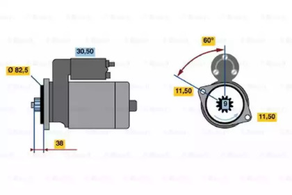 Стартер BOSCH 0 986 014 341