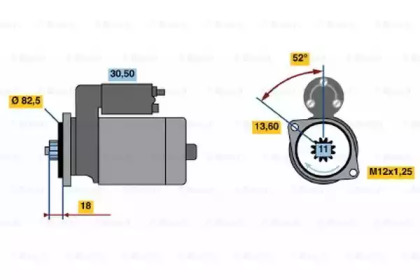 Стартер BOSCH 0 986 014 471