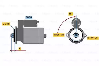 Стартер BOSCH 0 986 014 491