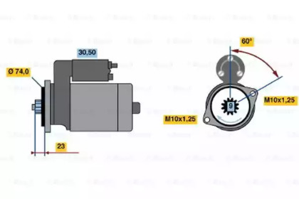 Стартер BOSCH 0 986 014 511