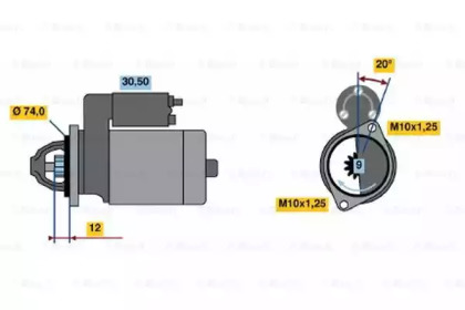 Стартер BOSCH 0 986 014 531