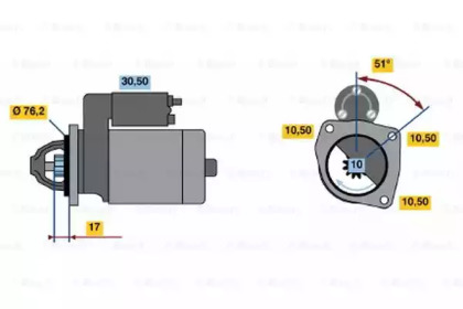 Стартер BOSCH 0 986 014 600