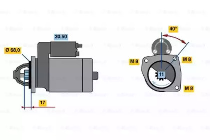 Стартер BOSCH 0 986 014 770