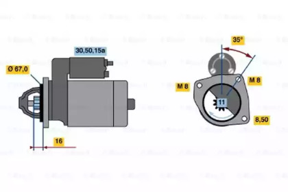 Стартер BOSCH 0 986 014 800