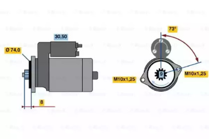 Стартер BOSCH 0 986 015 001