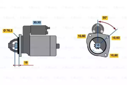 Стартер BOSCH 0 986 015 200