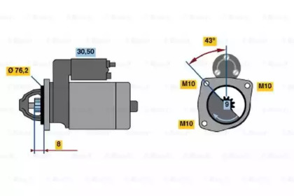 Стартер BOSCH 0 986 015 230