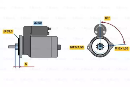 Стартер BOSCH 0 986 015 391